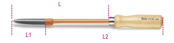 Beta schraapstaal 1717B driekant 150mm. — BMB Techniek