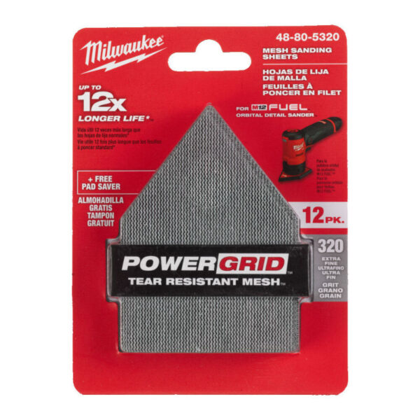 Milwaukee P320 mesh schuurpapier (vpe12)