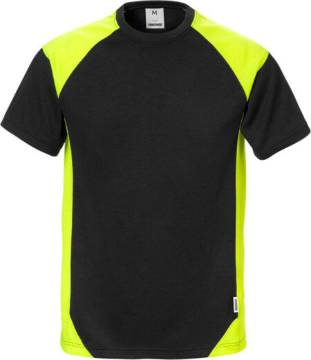 Fristads T-Shirt zwart/Hi-Vis 7046 THV