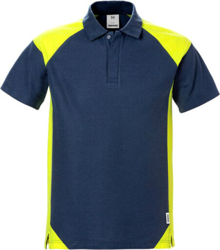 Fristads poloshirt blauw/Hi-Vis 7047 PHV