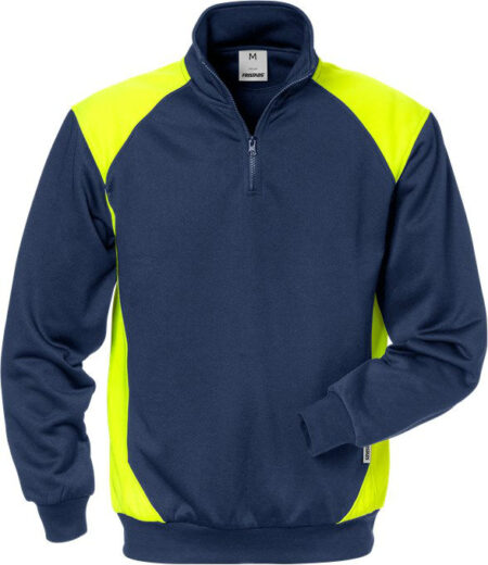 Fristads sweater blauw/Hi-Vis 7048 SHV