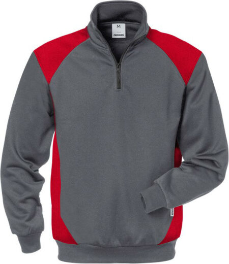 Fristads sweater grijs/rood 7048SHV