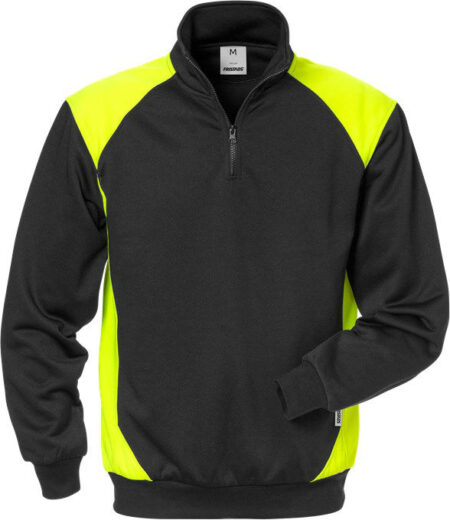 Fristads sweater zwart/Hi-Vis 7048 SHV