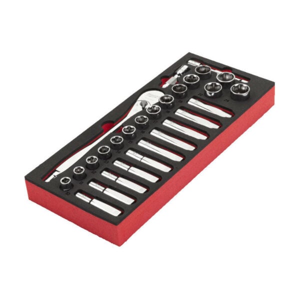 Milwaukee 32 dlg 3/8" doppenset SS
