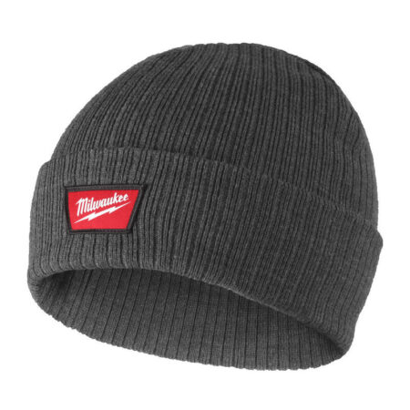 Milwaukee Beanie met omslag donker grijs