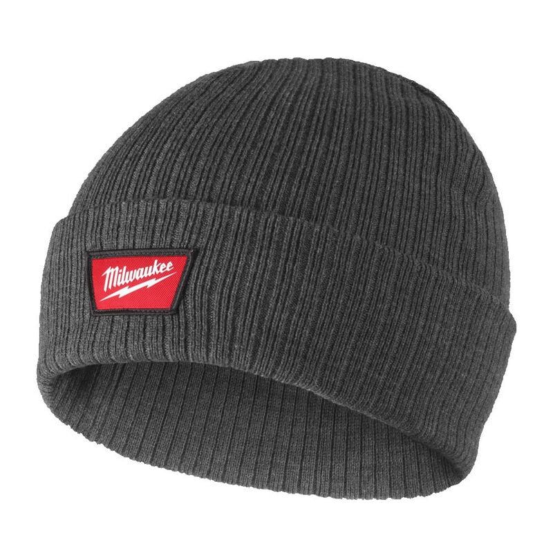 Milwaukee Beanie met omslag donker grijs — BMB Techniek