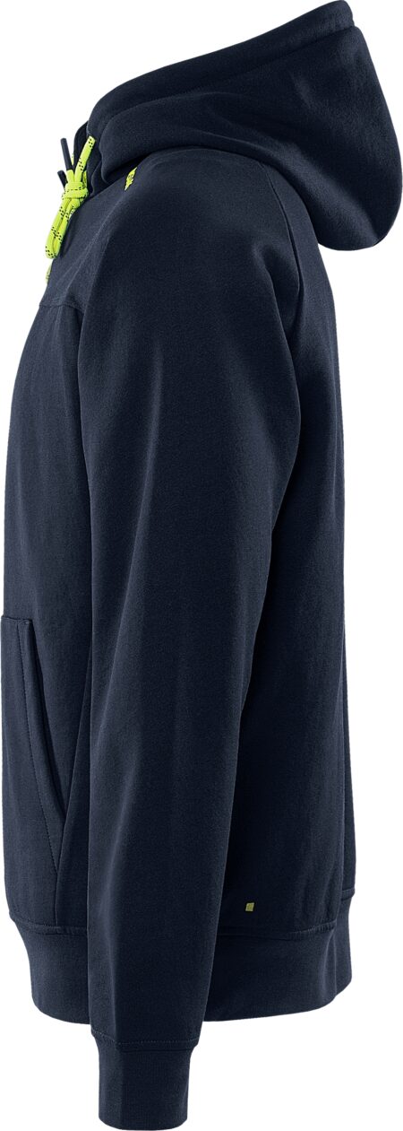Hooded Sweater blauw/geel - Mt. S