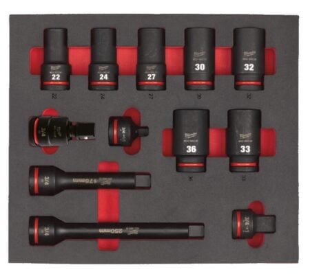 Milwaukee 12 dlg 3/4" slagdoppenset lang