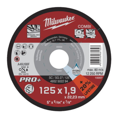 Combischijf 125X1,9mm SC/SG27