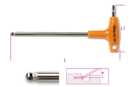 Beta T-BAR Inbussleutel kogel 96TBP-5