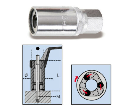Beta 1433 8 Tapeinduithaler met 1/2"