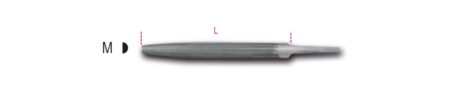 Beta 1718A10/M Halfronde basterd vijl,