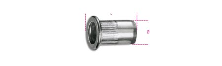 Beta 1742R-AL M6 Aluminium nagel met