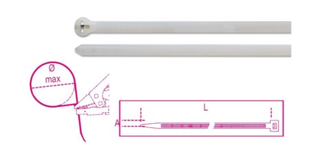 Beta BMBL3776 Nylon bindstrip, met