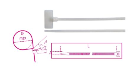 Beta BMBT11125 Nylon bindstrip met los