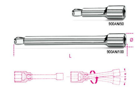 Beta 900AN/100 1/4” verlengstuk,