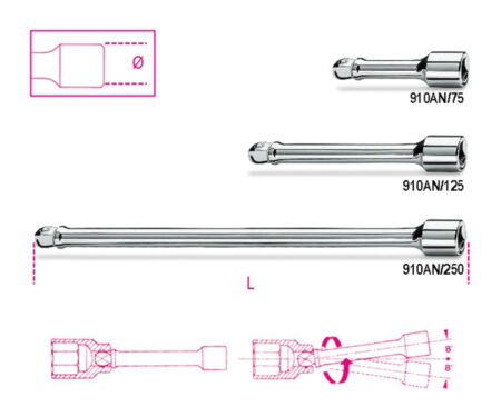 Beta 910AN/250 3/8” verlengstuk,