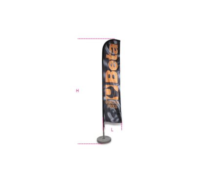 Beta 9561V Beach vlag, 4x0.75 m, met