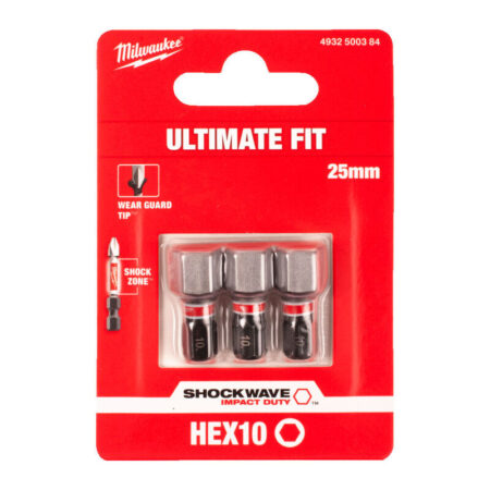 Milwaukee shockwave bit HEX 10x25mm