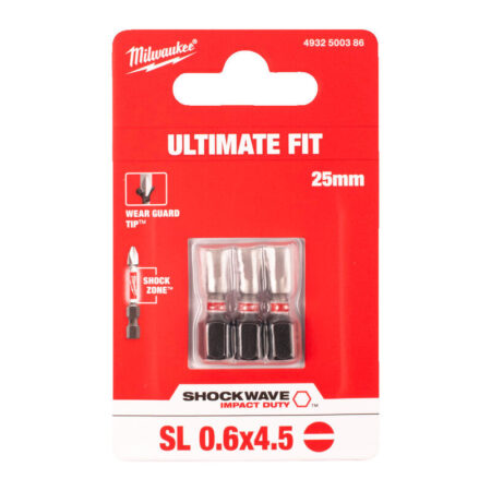 Milwaukee shockwave bit SL 0.6x4,5 x25mm