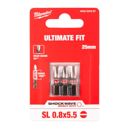 Milwaukee shockwave bit SL 0.8x5,5 x25mm
