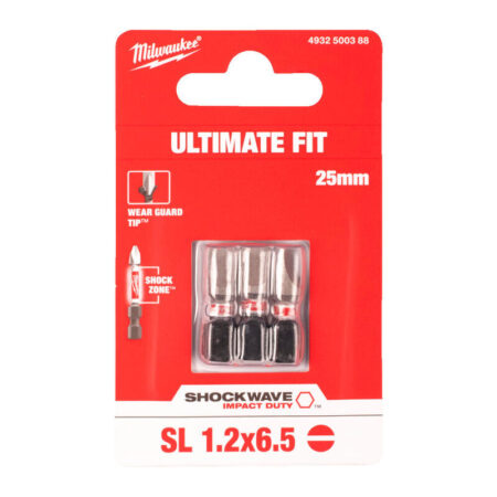 Milwaukee shockwave bit SL 1.2x6,5 x25mm